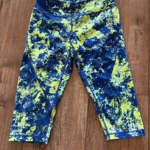 Zella Neon Crop High Waist Leggings, Size S/P